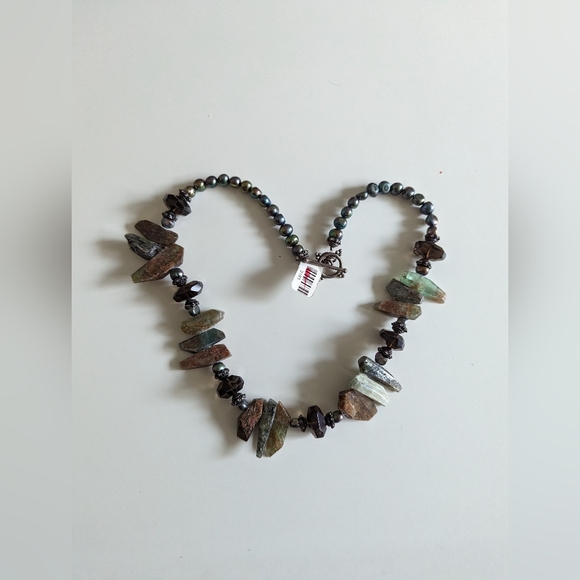 $92 Beautiful Sterling, Pearl & Kyanite Smokey Quartz- 92 Grams - Picture 6 of 16